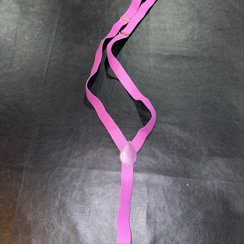 Purple suspenders with Vibrant Design and Smooth Texture